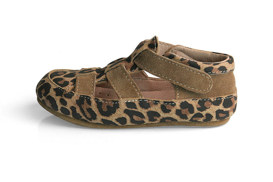 Obex Helis Kinder Breite Hausschuhe - Leopardenmuster